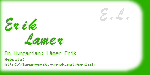 erik lamer business card