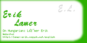 erik lamer business card